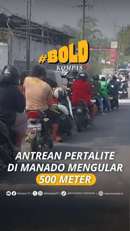 Antrean Pertalite Di Sejumlah SPBU Di Manado