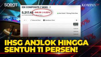 IHSG Anjlok Hingga Sentuh 11%! BEI Sempat ‘Trading Halt’ Bursa Saham
