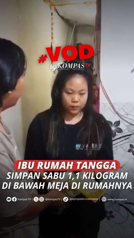 IBU RUMAH TANGGA SIMPAN SABU 1,1KG DI BAWAH MEJA DI RUMAHNYA