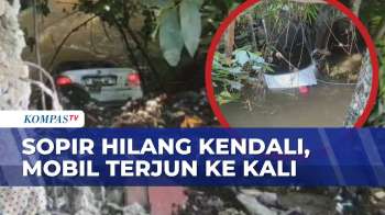 Penampakan Mobil Terjun ke Kali Akibat Sopir Hilang Kendali di Depok | BERUT