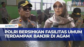 122 Personel Polri Dikerahkan Bersihkan Fasilitas Umum Terdampak Banjir Bandang Di Agam