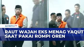 Eks Menag Yaqut Pakai Rompi Oren, Raut Wajahnya Tuai Sorotan |BERITA UTAMA