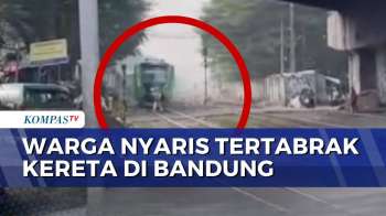 Nekat Terobos Perlintasan, Perempuan Nyaris Tertabrak Kereta Api Di Bandung | SAPA MALAM