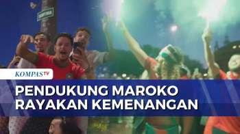 Maroko Tekuk Kanada 3-0, Suporter Tumpah Ruah Rayakan Kemenangan di Barcelona | KOMPAS PETANG