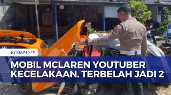 Supercar McLaren Terbelah Dua Usai Tabrak Tiang Listrik Di Sukoharjo, Pengemudi Selamat