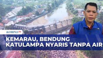 Dari Udara, Bendung Katulampa Nyaris Kering setelah Debit Air Sungai Ciliwung Menyusut | SAPA MALAM