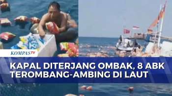 Kapal Angkut Barang Tenggelam Dihantam Ombak, 8 ABK Terombang-ambing di Tengah Laut