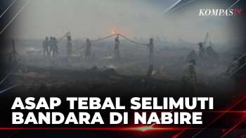 Api Meluas! Asap Tebal Karhutla Selimuti Bandara di Nabire, Papua Tengah