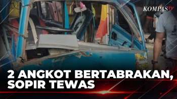 2 Angkot Bertabrakan di Depok, Satu Orang Sopir Tewas di Tempat | KOMPAS MALAM