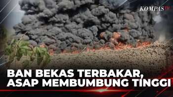 2.000 Ban Bekas Terbakar, Asap Membumbung Dari Lokasi Tambang Halmahera Tengah | SAPA MALAM