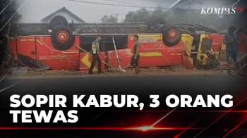 Bus Terguling Akibat Sopir Mengantuk, 3 Penumpang Tewas  | JURNAL NUSANTARA
