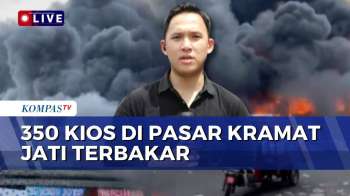 Kebakaran Hebat Melanda 350 Kios Di Pasar Induk Kramat Jati, Begini Pantauan Di Lokasi