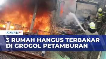 Ngeri! 3 Rumah Di Grogol Petamburan Hangus Terbakar | KOMPAS PETANG