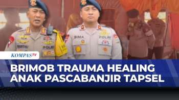 Anak Korban Banjir Bandang Batangtoru Jalani Trauma Healing Bersama Brimob Polda Sumut