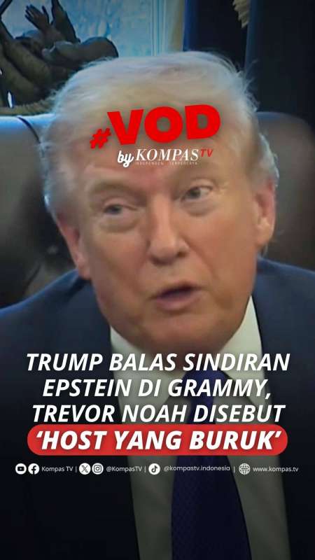 TRUMP BALAS SINDRIAN EPSTEIN DI GRAMMY, TREVOR NOAH DISEBUT HOST YANG BURUK