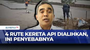 Banjir Rendam Rel Di Grobogan, Perjalanan KA Daop IV Semarang Dialihkan | KOMPAS PETANG