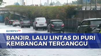 Banjir Genangi Jalan Outer Ring Road Puri Kembangan, Lalu Lintas Jakarta Barat Tersendat