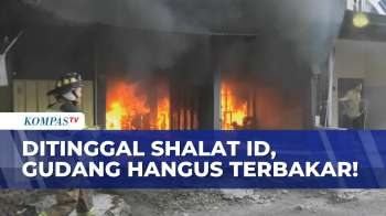 Api Membumbung! Ditinggal Penghuni Shalat Idulfitri, Gudang Perabot Di Solo Terbakar | KOMPAS PETANG