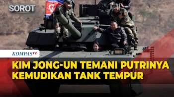 Gaya Santai Kim Jong-un Dampingi Putrinya Ju Ae Jajal Tank Tempur