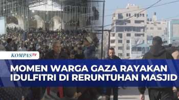 Menyentuh Hati! Warga Gaza Rayakan Idulfitri di Tengah Reruntuhan Masjid Bersejarah