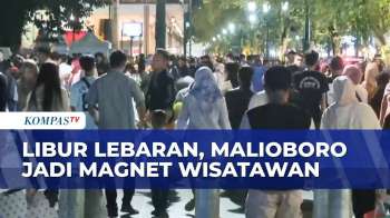 Libur Lebaran, Begini Penampakan Kepadatan Wisatawan Malioboro Sejak Sore Hingga Malam (23/3/2026)