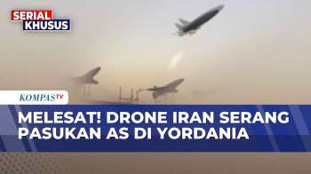 Melesat! Rekaman Drone Iran Serang Pangkalan AS di Yordania, Targetkan Fasilitas Logistik!