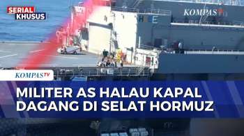 AS Rilis Video Aktivitas Kapal Perang Amerika yang Blokade Selat Hormuz | KOMPAS PETANG
