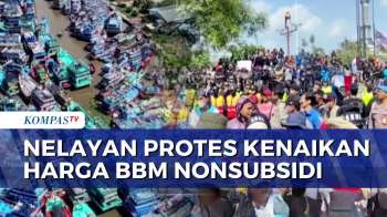 BBM Nonsubsidi Tembus Rp30 Ribu, Nelayan Unjuk Rasa di Alun-Alun Pati | KOMPAS PETANG