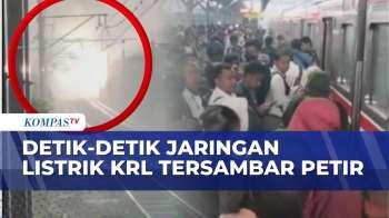 Rekaman Detik-Detik Aliran Listrik KRL Di Stasiun Jurang Mangu Tersambar Petir | SAPA PAGI