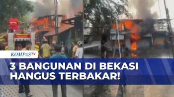 Ngeri! Tiga Bangunan Di Bekasi Hangus Terbakar, 5 Mobil Damkar Dikerahkan | KOMPAS PETANG