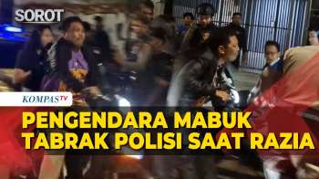 Detik-detik Pengendara Mabuk Tabrak Polisi saat Razia di Kawasan Gambir