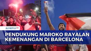 Maroko Kalahkan Kanada 3-0, Suporter Rayakan Kemenangan Di Barcelona | KOMPAS PAGI