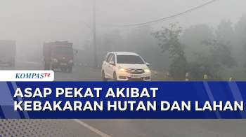 Penampakan Asap Tebal Di Banjarbaru Ganggu Pengguna Jalan, Jarak Pandang Hanya 10 Meter