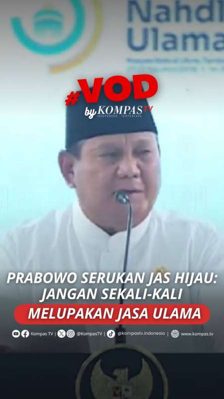 Prabowo Serukan Jas Hijau: Jangan Sekali-kali Melupakan Jasa Ulama