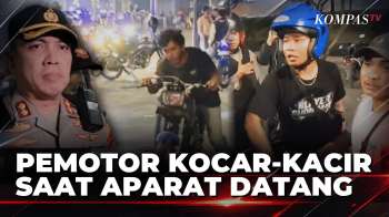 PANIK! Pemotor Kocar-kacir Saat Aparat Gabungan Bubarkan Kerumunan di Bundaran HI | BORGOL