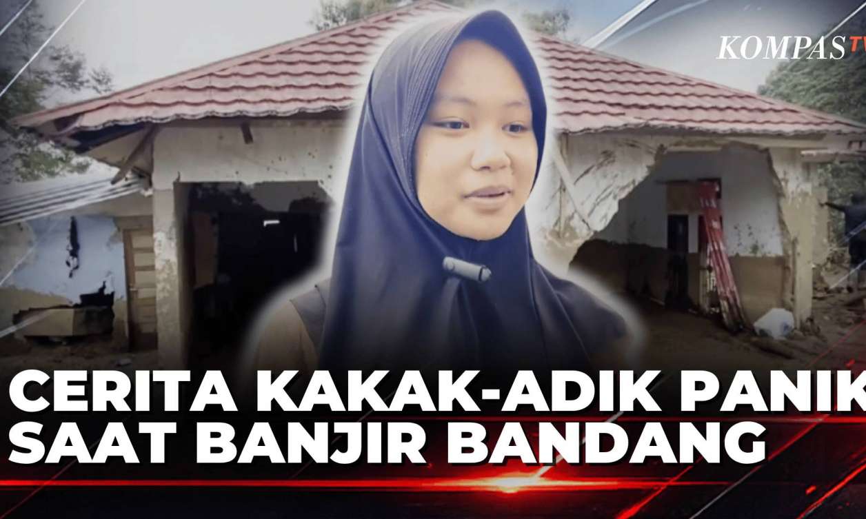 Tiga Kakak Beradik Panik Berteriak Saat Banjir Bandang Jebol Dinding Rumah di Solok
