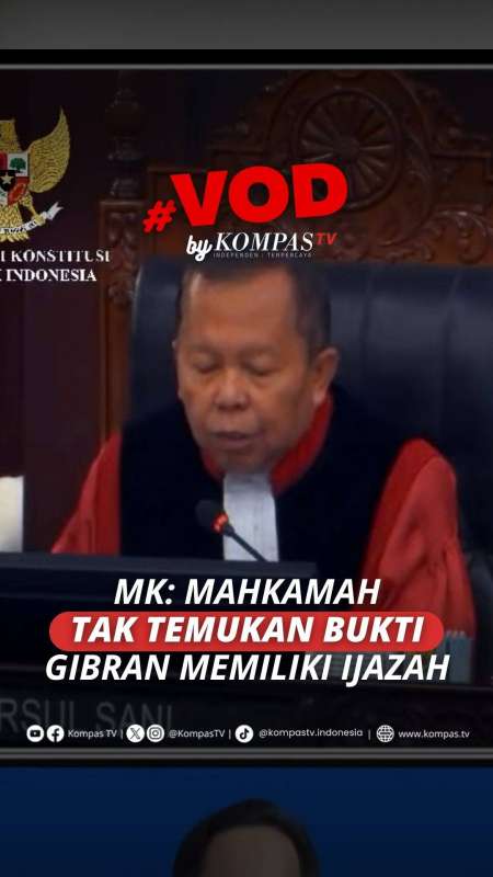 Hakim MK: Mahkamah Tidak Temukan Bukti Gibran Memiliki Ijazah SMA atau Diploma