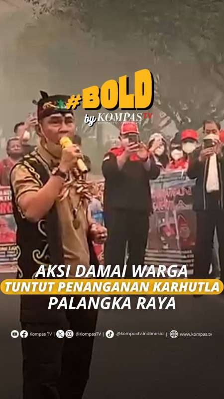 Masyarakat Gelar Aksi Tuntut Penanganan Karhutla Di Depan Kantor Gubernur Kalteng