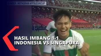Laga Pertama Semifinal Piala AFF Indonesia vs Singapura Imbang 1-1
