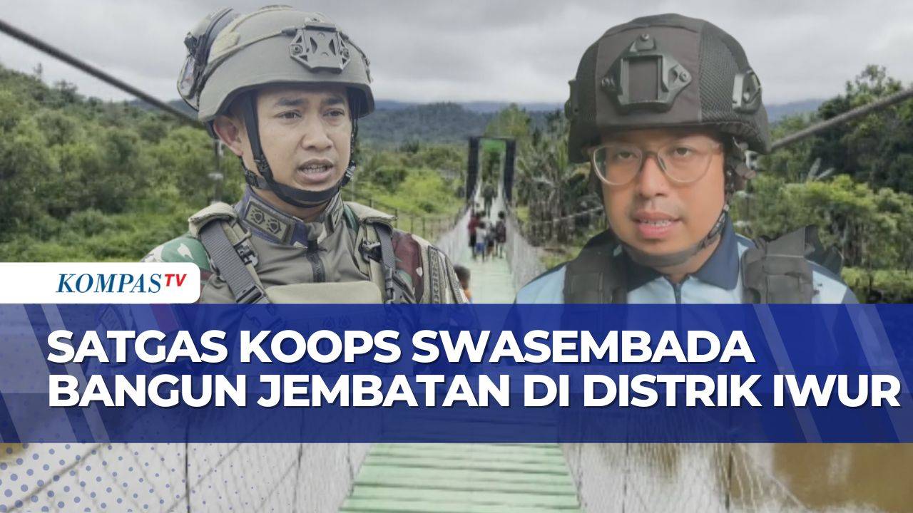 Satgas Koops Swasembada Bangun Jembatan dan Fasilitas Tenaga Surya di Distrik Iwur