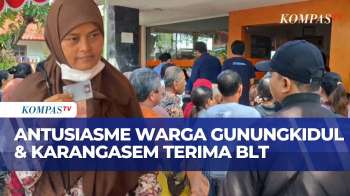 Warga Gunungkidul Dan Karangasem Bali Rela Antre Berjam-jam Demi Dapatkan BLT Rp 900 Ribu