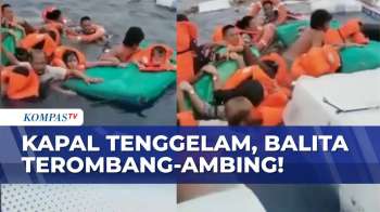 Panik! Rekaman KM Cahaya Intan Selebes Karam di Teluk Bone, 20 Penumpang Terombang-Ambing