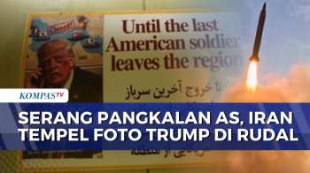 Potret Rudal Iran yang Ditempel Foto Trump saat Serang Pangkalan Militer AS