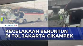 Kecelakaan Beruntun di Tol Japek, Libatkan Bus Primajasa, TransJakarta dan 2 Mobil | BERUT