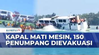 150 Penumpang Kapal Makmur Jaya Dievakuasi usai Mati Mesin dan Kandas di Pulau Pari | KOMPAS PETANG