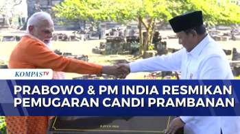 Momen Prabowo Dan PM India Narendra Modi Resmikan Proyek Konservasi Candi Prambanan