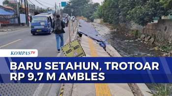 Penampakan Trotoar Senilai Rp9,7 Miliar Di Depok Ambles | JMP
