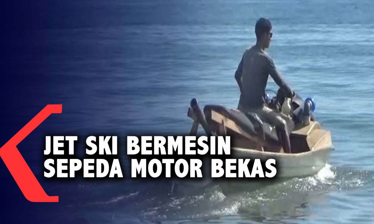 Kreatif! Warga Nias Sulap Mesin Motor Bekas Jadi Jet Ski