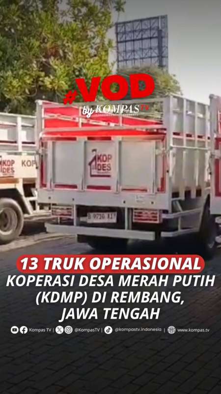 13 TRUK OPERASIONAL KOPERASI DESA MERAH PUTIH DI REMBANG, JAWA TENGAH