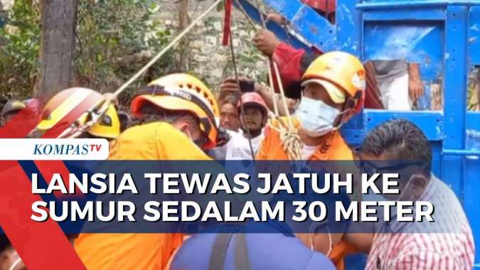Jatuh ke Sumur Sedalam 30 Meter, Lansia Dievakuasi dalam Kondisi Tewas